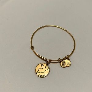 Alex and Ani gold aries charm bracelet